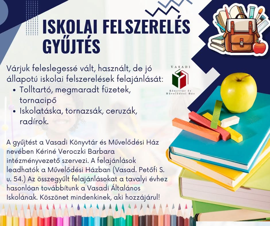 Iskolai felszerelésgyűjtés