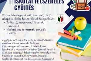 Iskolai felszerelésgyűjtés