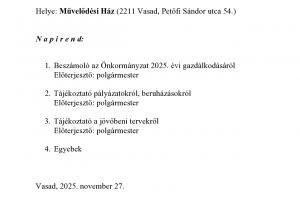 Meghívó Közmeghallgatásra